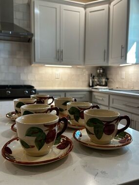 Franciscan “Apple” Cups & Saucers